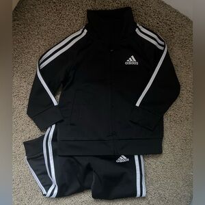Adidas Infant Black Joggers with White Logo